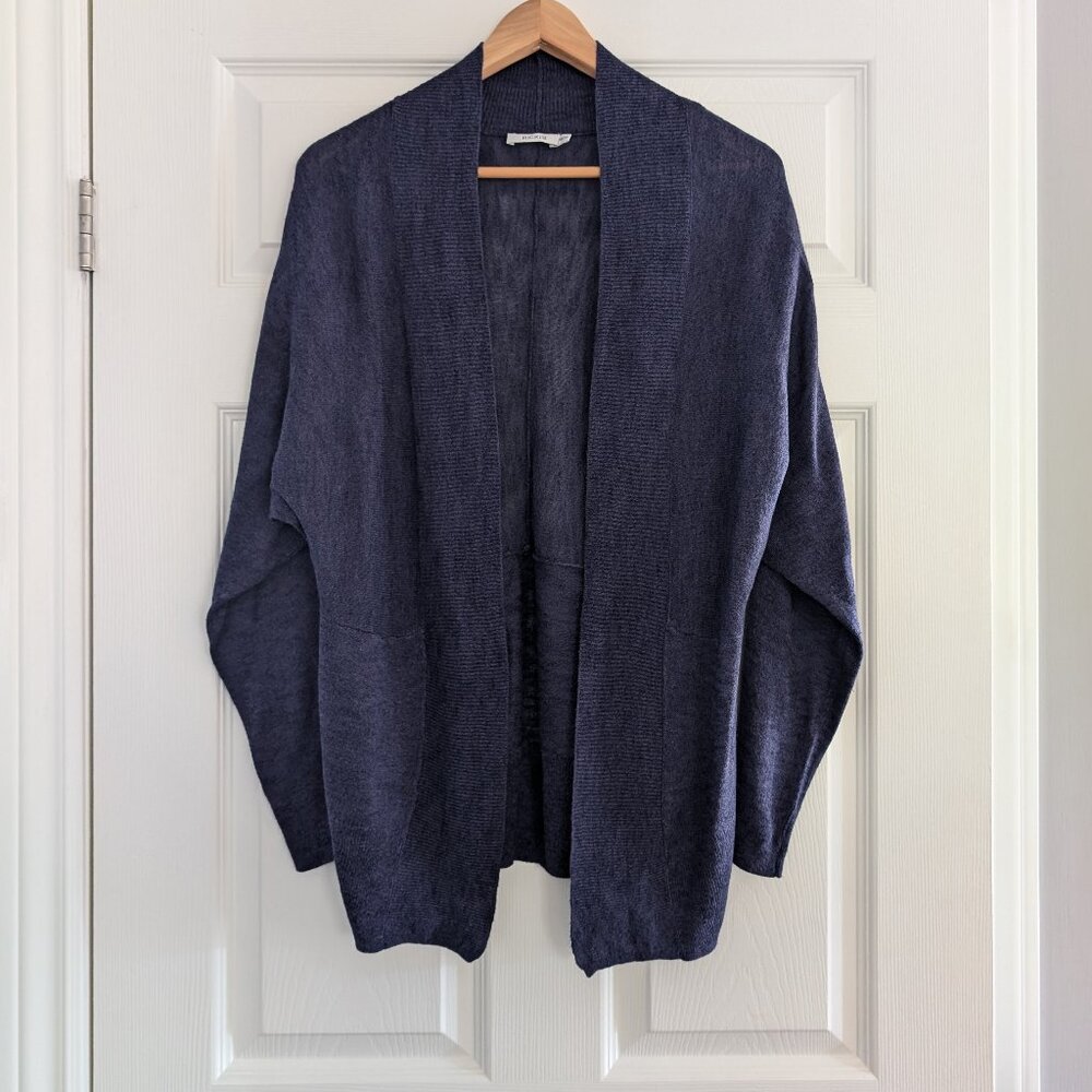Ricki's cardigan heathered indigo blue size XS